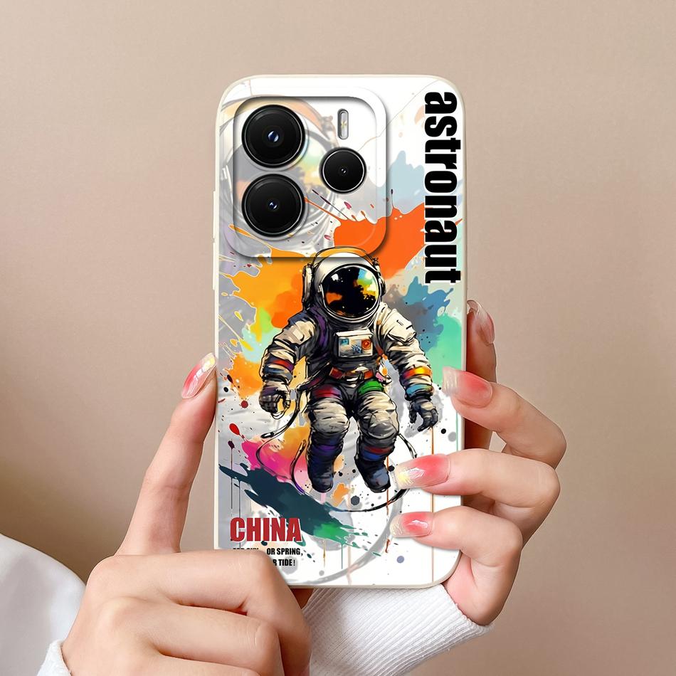 For Redmi Note 14 Pro Plus Case Cartoon High Quality Phone Cover For Xiaomi Redmi Note14 Pro+ Soft Liquid Silicone Back Covers