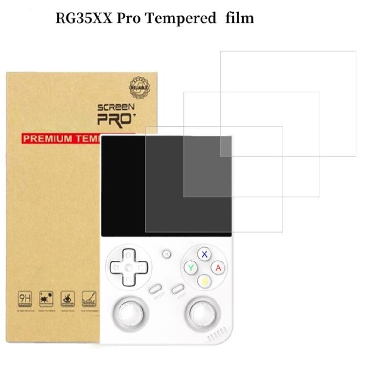 High Hardness 9H Tempered Glass Shield Cover Guard for RG35XX Game Console with Scratch Resistant Protective No Bubble