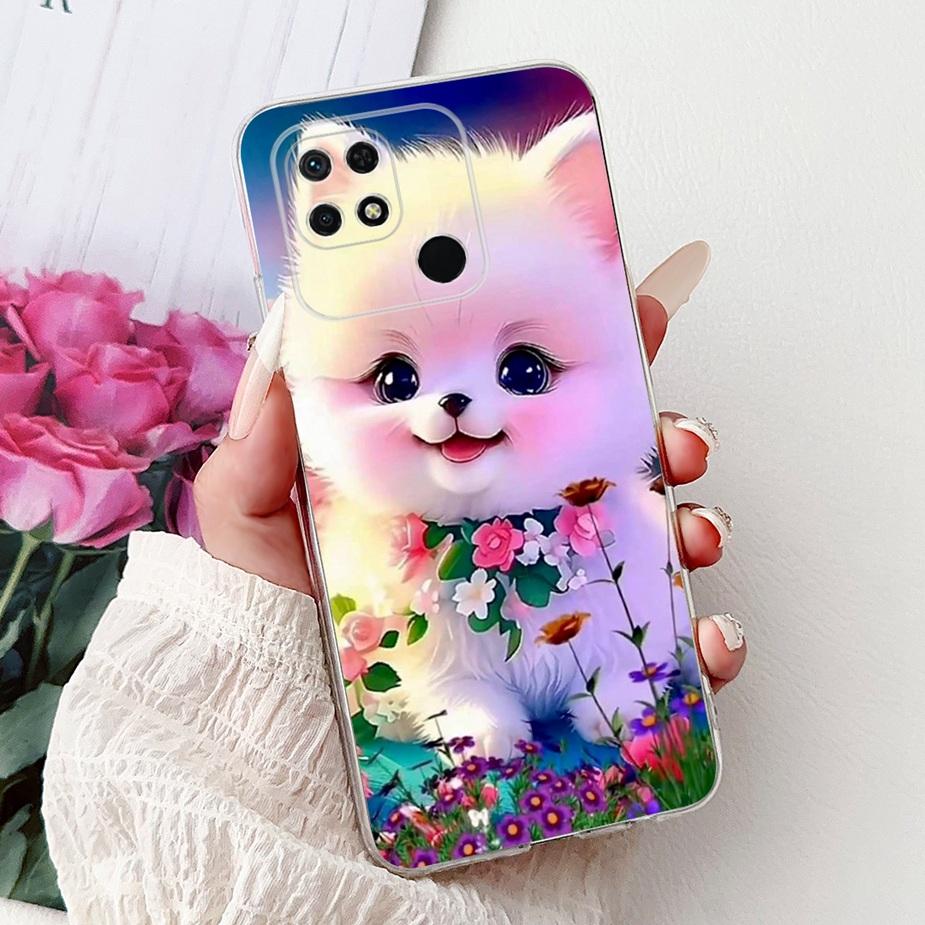 For Xiaomi Redmi 10C Case Cute Cat Luxury Butterfly Painted Cover 6.71'' Soft Silicone Case For Xiaomi Redmi 10C Redmi10C Fundas