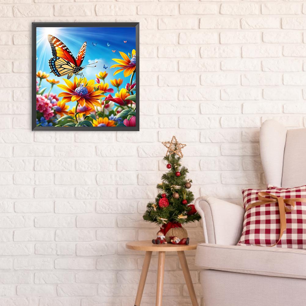 5D DIY Full Round Drill Diamond Painting Multicoloured Flowers Kit Home Decor