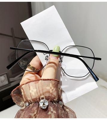 Kurzsichtige Brille für Frauen ohne Make-up und Sehstärke, Brillengestelle im Studentenstil, der gleiche Stil wie Internet-Prominente