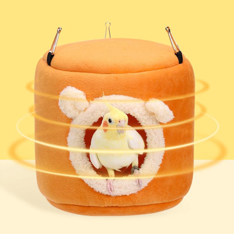 Warm Parrot Nest With 3 Hooks Winter Large Bird Cages Accessory Comfort Warmer For Cage Easily Washable Pet Hanging Cage