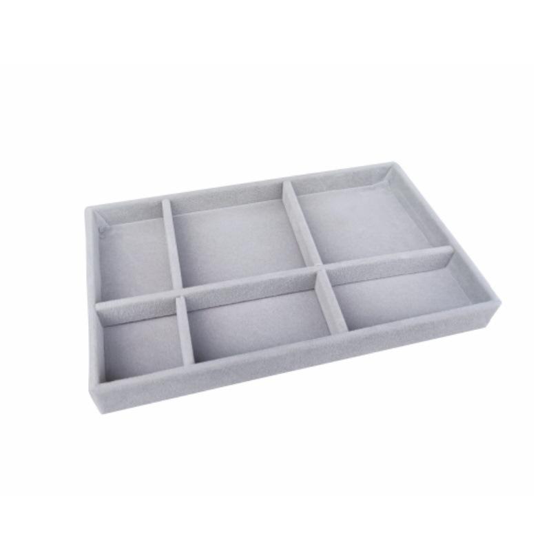 Jewelry Tray Jewelry Display Tray Gray Flannel Stud Earrings Display Dust Storage Props Drawer Jewelry Storage Box
