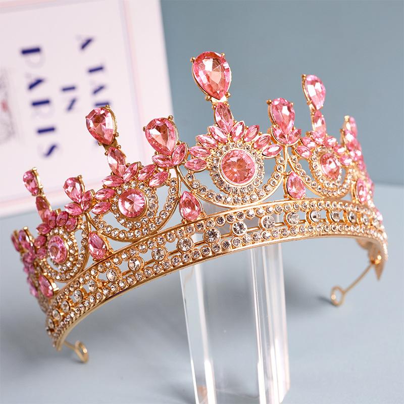 European American and Korean Style Bridal Hair Accessories Princess Crowns Wedding Headwear Zircon Crowns