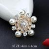 Spilla Corona di Perle e Strass di Cristallo Coreano - Spilla Versatile per Sciarpe da Donna con Spedizione Gratuita