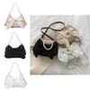 2024 New Fashion Small Shoulder Bag Women Stylish Crossbody Bag With Cute Pleats And Lovely Bow Pearl Handbag In White