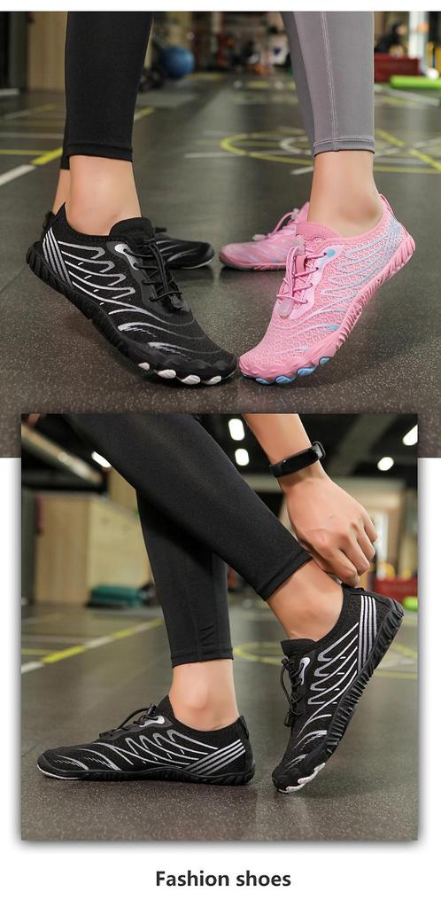 Cross-Border Breathable Outdoor Water Shoes: Five-Finger Barefoot, Non-Slip for Hiking, Rafting, Beach - Men & Women.