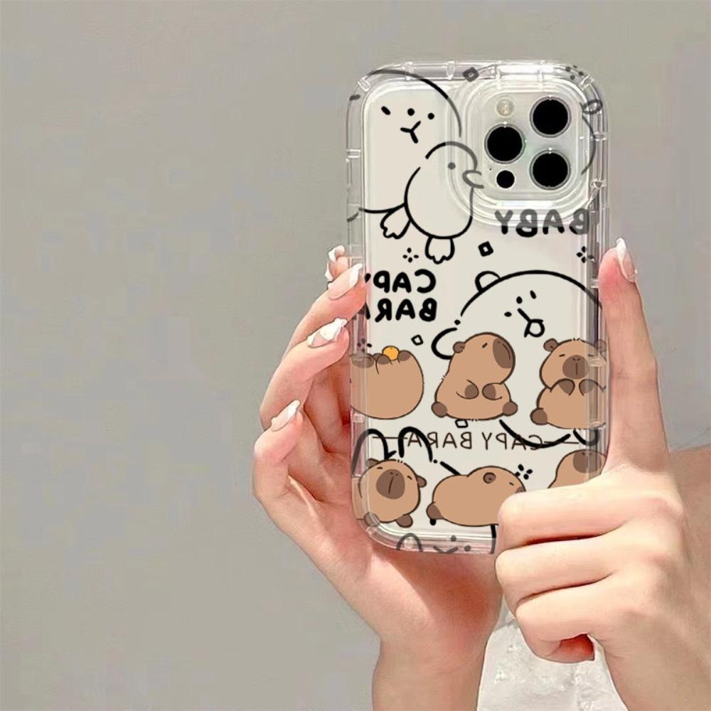 Cute Cartoon Capybara Phone Case for Samsung Galaxy A56 A36 A26 A55 A35 A05S A15 A54 A34 A24 A14 A05 A04 A73 4G 5G Back Cover