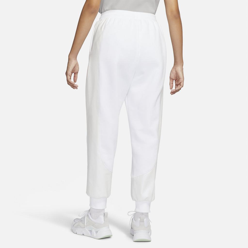 Nike Casual Cuffed Fleece-Lined Knit Pants Women Bottoms White DD5130-100