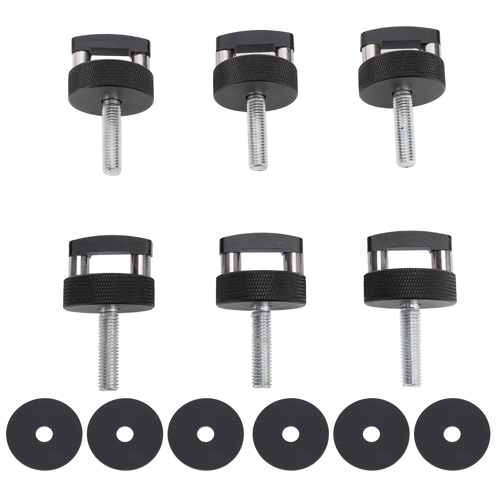 

Fastener Thumb Screws Integrated D Ring Aluminum Alloy Anodized Quick Removal Thumb Screw Replacement for JK JL JT Black