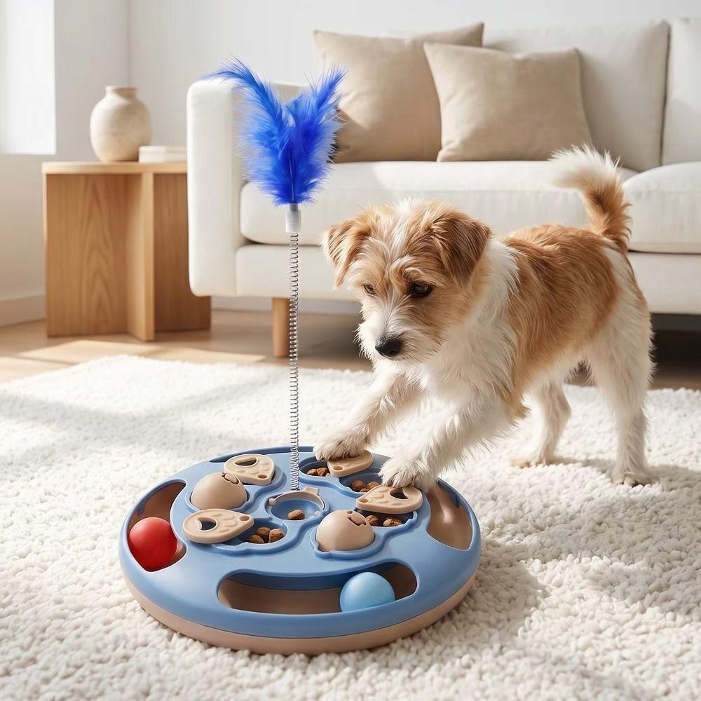 Ball Track Smart Cat Puzzle Toy Feather Teaser Pet Training Toy Kitty Play