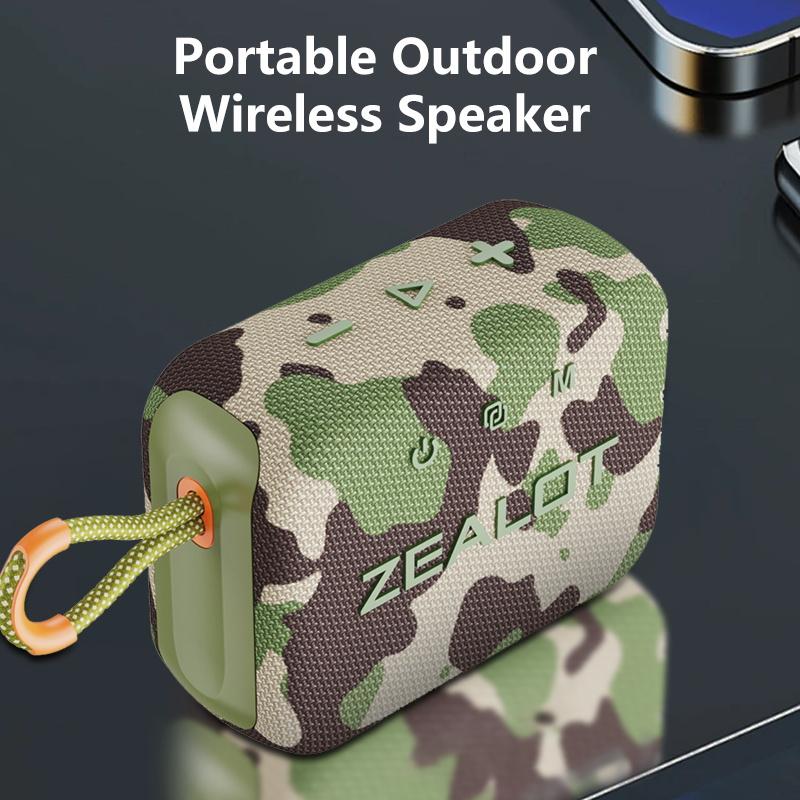 ZEALOT S75 10W Wireless Speakers Outdoor Portable Subwoofer Speaker Waterproof IPX 6 Wireless Speaker Dual Pairing,3000mAh.