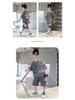 2025 Boys' Trendy Summer Short Sleeve Set - Stylish and Lightweight for Mid-to-Big Kids