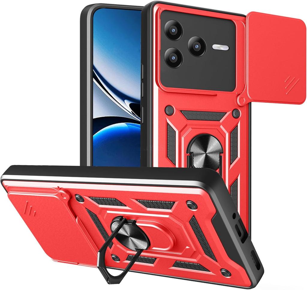 Armor Case For Xiaomi Poco F7 Pro F7 Ultra 5G Cover Lens Protection With Ring Magnetic Holder Coque Fundas Capa