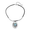 Vintage Turquoise Hat Necklace Female Necklace Personality Ethnic Wind Metal Elbow Flannel Necklace