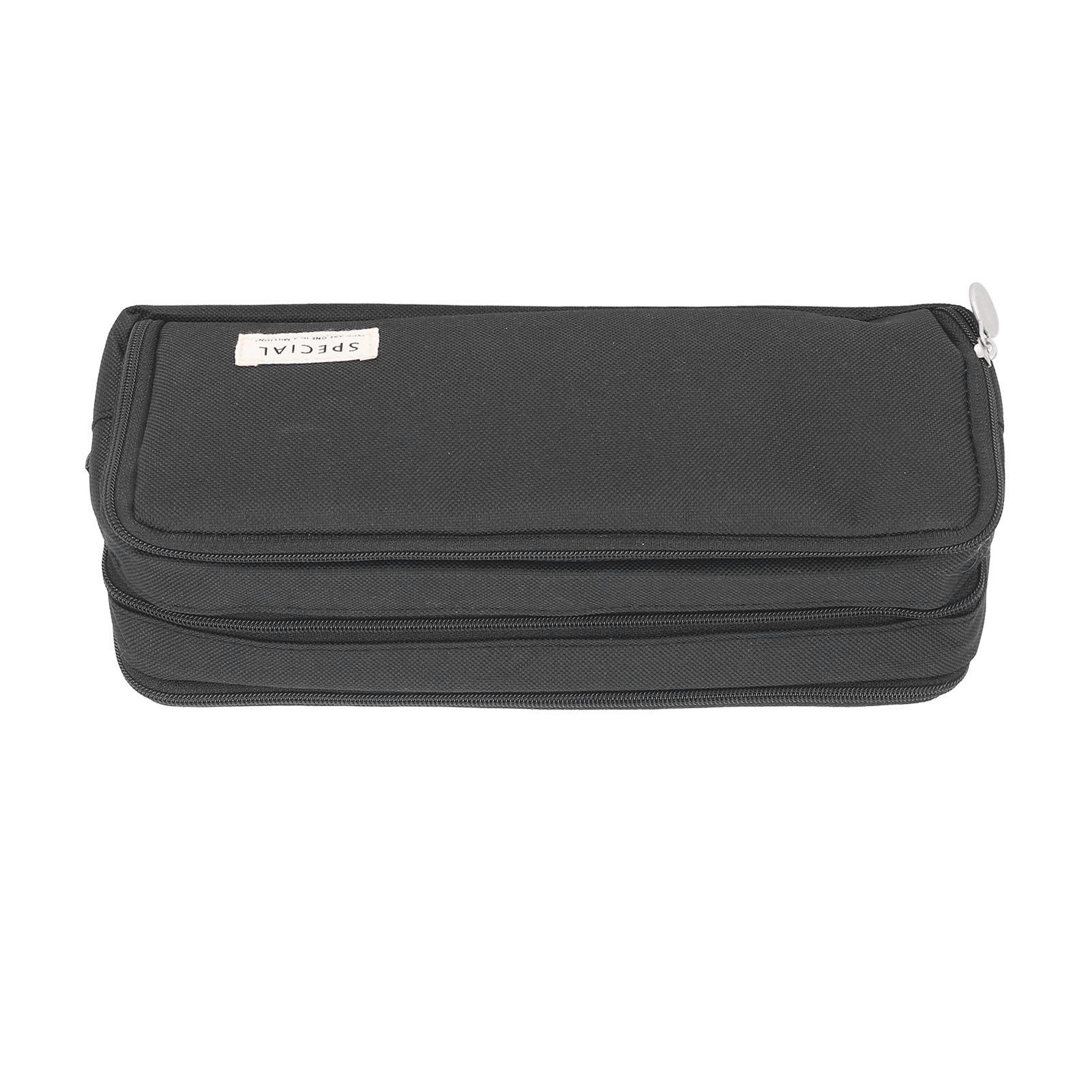 

Пенал большой вместимости, модный, в простом стиле, с несколькими отделениями, холщовый пенал для школы