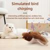 Hot Cat Interactive Toy Electric Pat Bird with Catnip Touch-Activated Squeaky Plush Toy for Dogs and Cats USB Rechargeable
