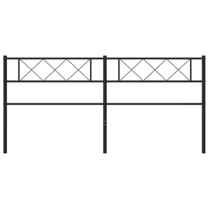 VidaXL Black Metal Headboard 180 Cm 372313