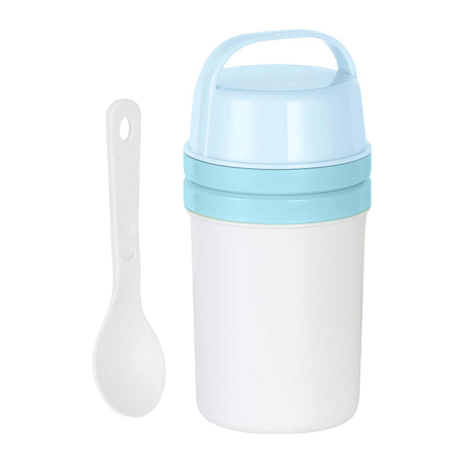 

Многоразовый стакан для мюсли на вынос 800 мл Идеально подходит для здорового питания на ходу Включает складную ложку Подходит для микроволновой печи небесно-голубой