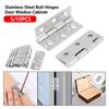 5/10PCS 2 Inch Stainless Steel Door Hinges Cabinet Doors Windows Wooden Box Flat Hinge Home Furniture Hardware Accessories