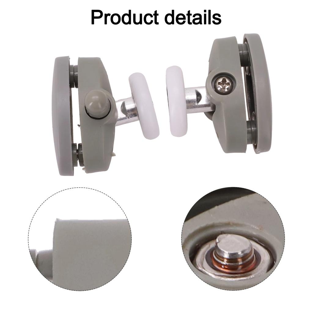 Bathroom Renovation Rollers Set Compatible With 4-6mm Glass Complete Roller Set Plastic And Brass Construction