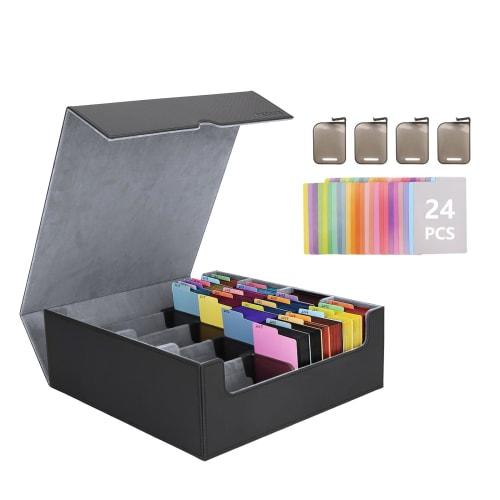 Deck Case, Trading Card Case, Card Storage Box, Card Case with Dividers and Card Stoppers, Compatible with Yu-Gi-Oh!, Pokemon, MTG, and Other Card Gam