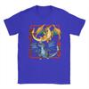 Fashion Draconic Bipedal Charizard TShirts for Unisex Women Round Neck Cotton T Shirt Short Sleeve Tees Big Size Tops
