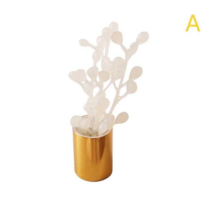 1:12 Dollhouse Mini Orange Tree Snow Conifers Moonflower Leafy Plant Potted Green Potted Plants Bucket Flower Home Garden Decor