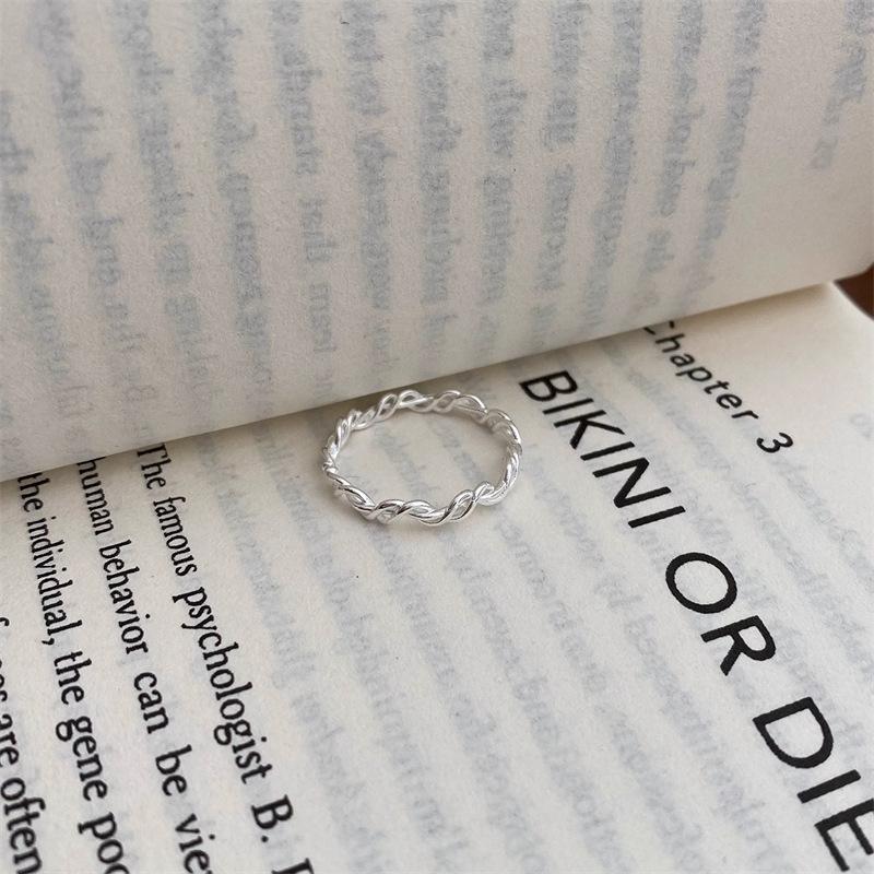 Japanese and Korean Lines Woven Winding Open Ring Index Finger Ring Ring Tide