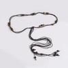 Ethnic Bohemian Waist Rope Cord With Wooden Beads For Relaxed Boho Style