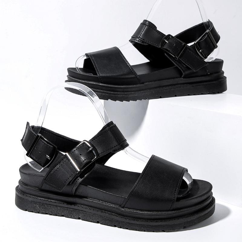 Fashion Open Toe Flatform Wedges Shoes Woman Summer Beach Sandals Sexy Women Plus Size PU Leather Sandalias Mujer Sapato Feminino