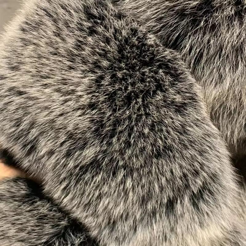 Pelzjacke Imitation Fuchsfelljacke Revers Kurz Warm Wintermantel