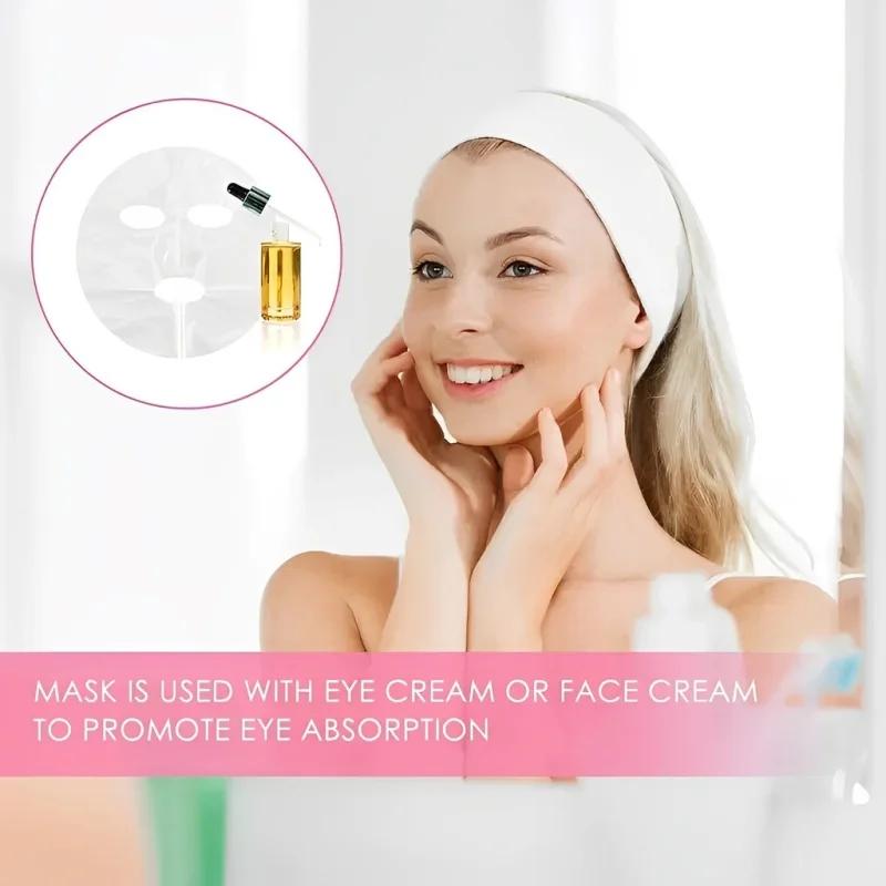 500/100pcs Facial Mask Paper Film Disposable Facial Plastic Wrap for Beauty Salons Transparent Face Mask Face Skin Care Tools