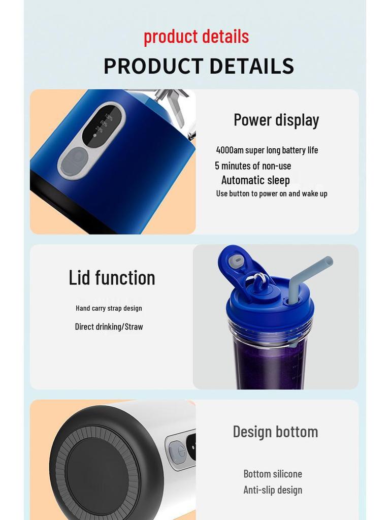 Portable 600ML Automatic Fresh Juice Blender Cup