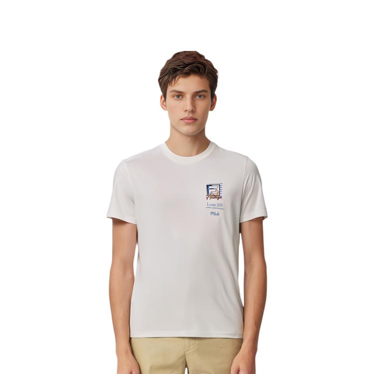 Fila Heritage T Shirt Men's Cloud White F11M428104FWT