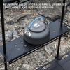 Outdoor Aluminum Storage Rack Desktop Double Layer Storage Rack Portable Rack Camping Grill Adjustable Multi-functional Rack
