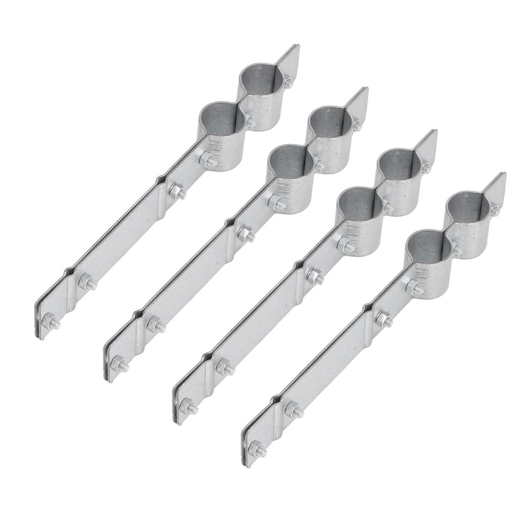 U Tube Clamp 4 Sets Aluminized Zinc Corrosion Resistant Durable Water Pipe Clamp for Chicken Farm Hennery