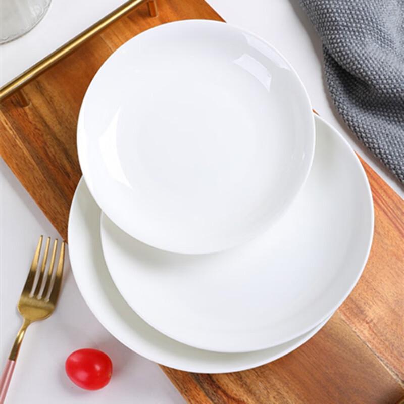 White Bone China Ceramic Dinner Plate Set