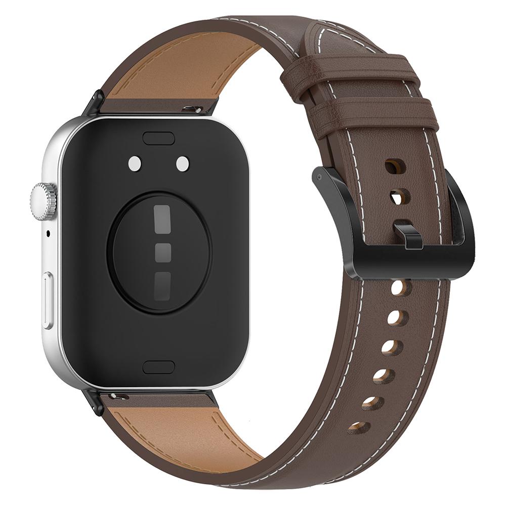 

Для Huawei Watch Fit 3 Ремінець для годинника Натуральна коров яча шкіра Регульований браслет Purplish Red