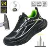 High Quality Men's Indestructible Safety Shoes Construction Breathable Steel Toe Work Boots Non Slip Warehouse Sneakers For Men