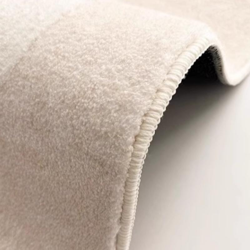 Décoration de Chambre Style Crème Tapis Rond Maison Tapis Doux Moelleux Tapis Minimalistes pour Salon Tapis de Sol Épais en Peluche à Côté du Lit