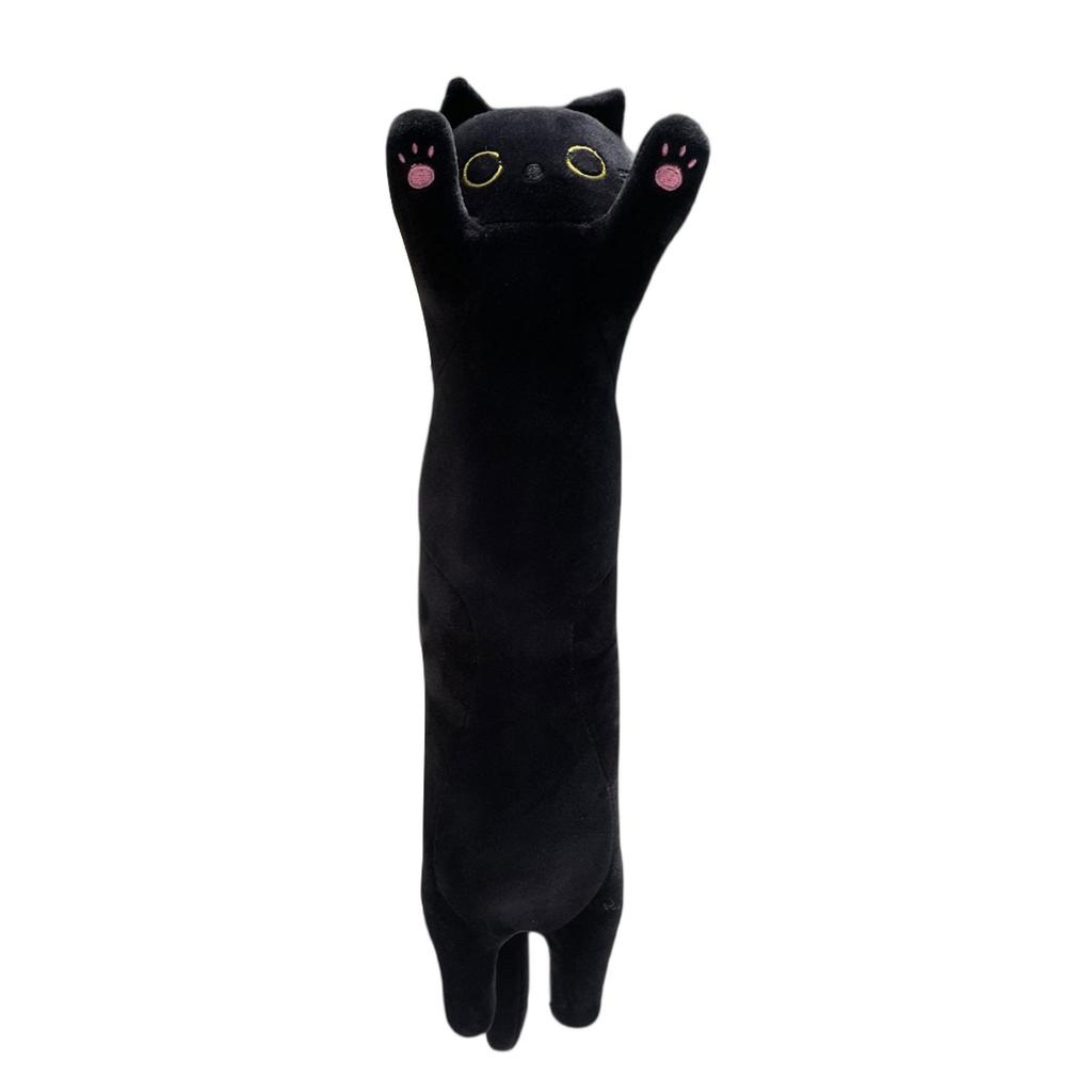 Halloween Black -cat Long Cat Pillow Doll Cushion Soft Cat Doll Plush Toy Girl Gift Doll