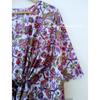 Indisches weißes langes Blumendruck-Baumwoll-Hippie-Maxi-Frauen-Nachtwäsche-Kaftan-Kleid CKFTN-SCRN-FULL-BUYIT-070