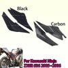 1Pair Tank Side Cover Panels Fairing For Kawasaki ZX6R 636 2005-2006 Gas Seat Cover Trim Fairing Black&Carbon