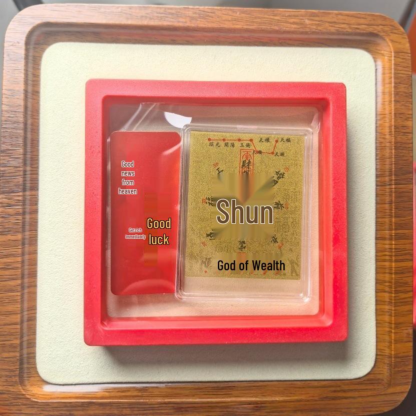 Golden 999 Pure Gold Wealth Blessing Phone Sticker Gift Set - Cultural & Creative New Year Edition