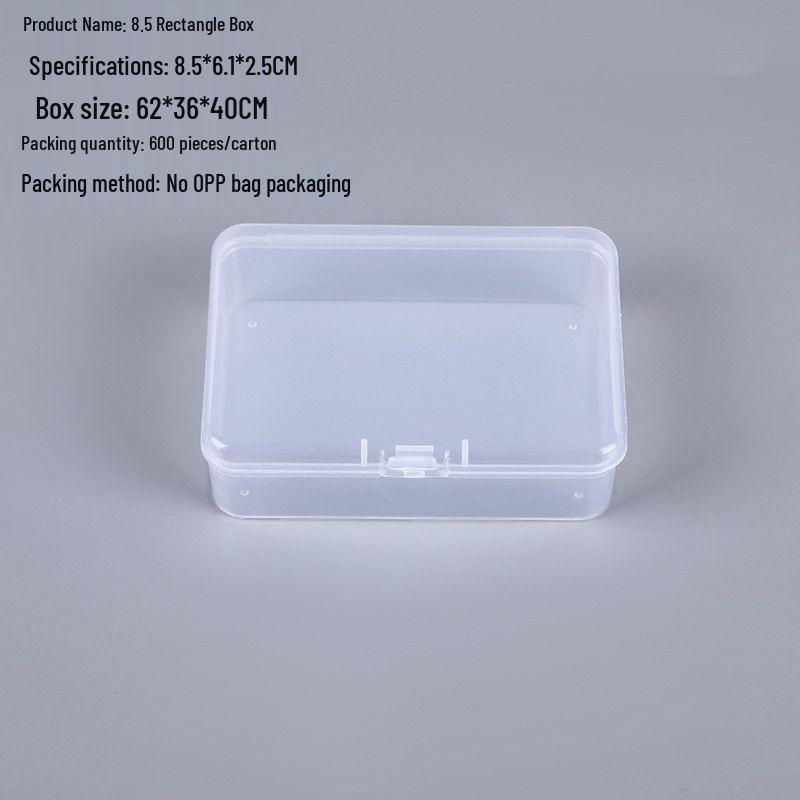 Rectangular Transparent PP Plastic Storage Box for Stationery, Cards, Hardware, Jewelry, and Fishing Gear