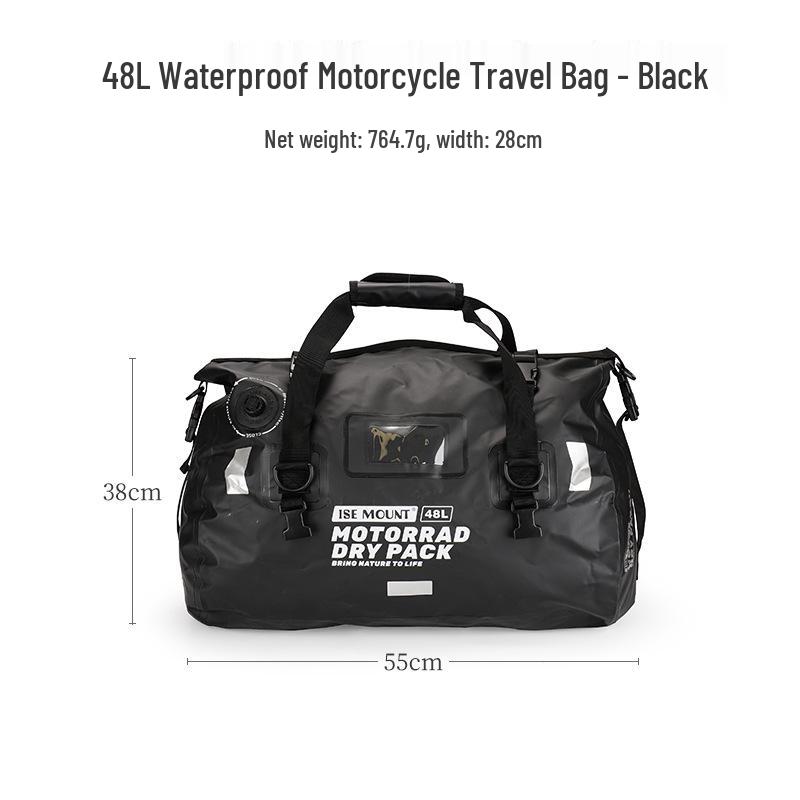 

Водонепроницаемая мотоциклетная сумка на заднее сиденье ISE MOUNT - Большая вместимость, трансформируемый рюкзак/плечевая сумка для путешествий на открытом воздухе и велоспорта.
