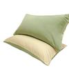 Brushed Solid Color Washed Cotton Pillowcases, Pair, Simple Style, Four Seasons