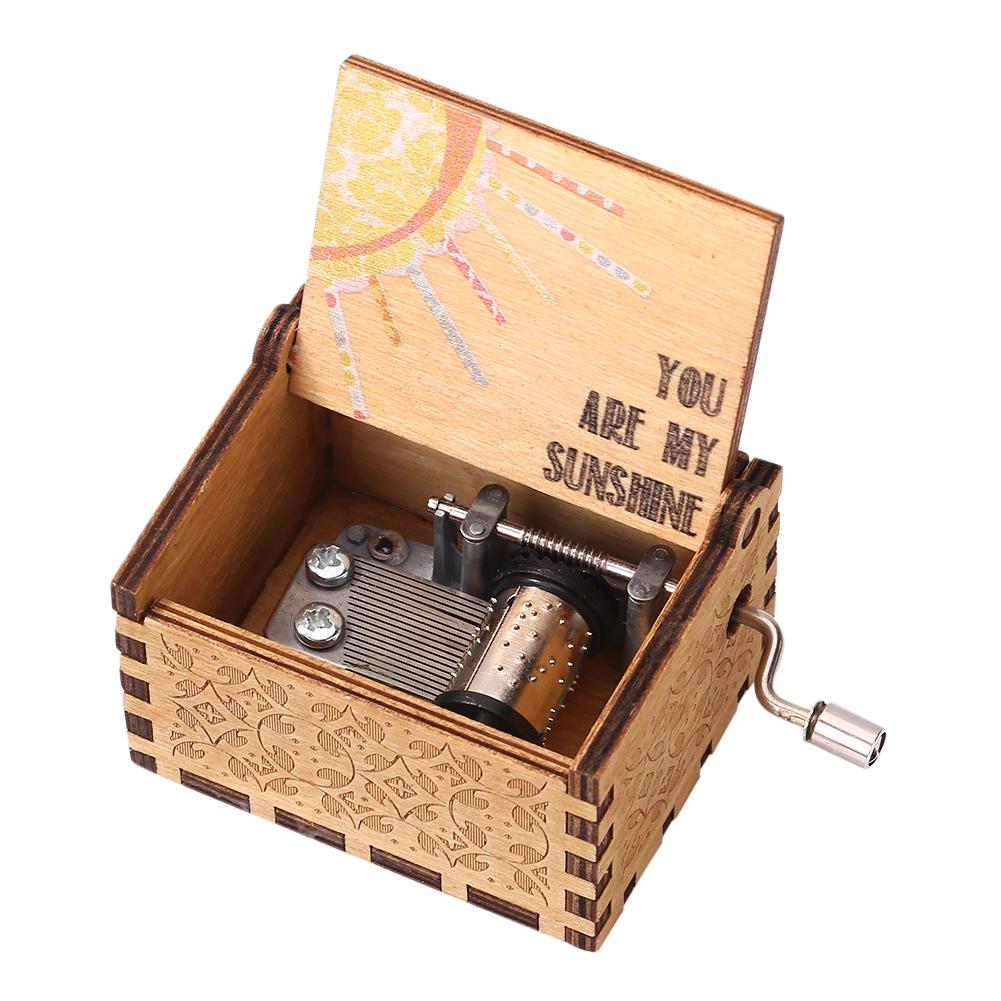 Vintage Hand Crank Music Box Hand Cranked Music Box Elegant Retro Hand Cranked Cute Boxes Unique Gifts for Valentine Day