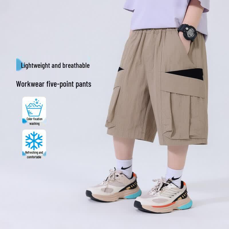 Boys  Summer Thin Cargo Shorts 160
